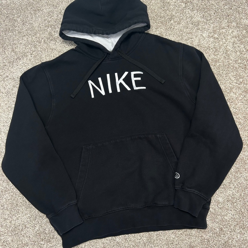 Nike Sportswear‎ Club Fleece Hoodie Sweatshirt Men Size Medium Black Pullover